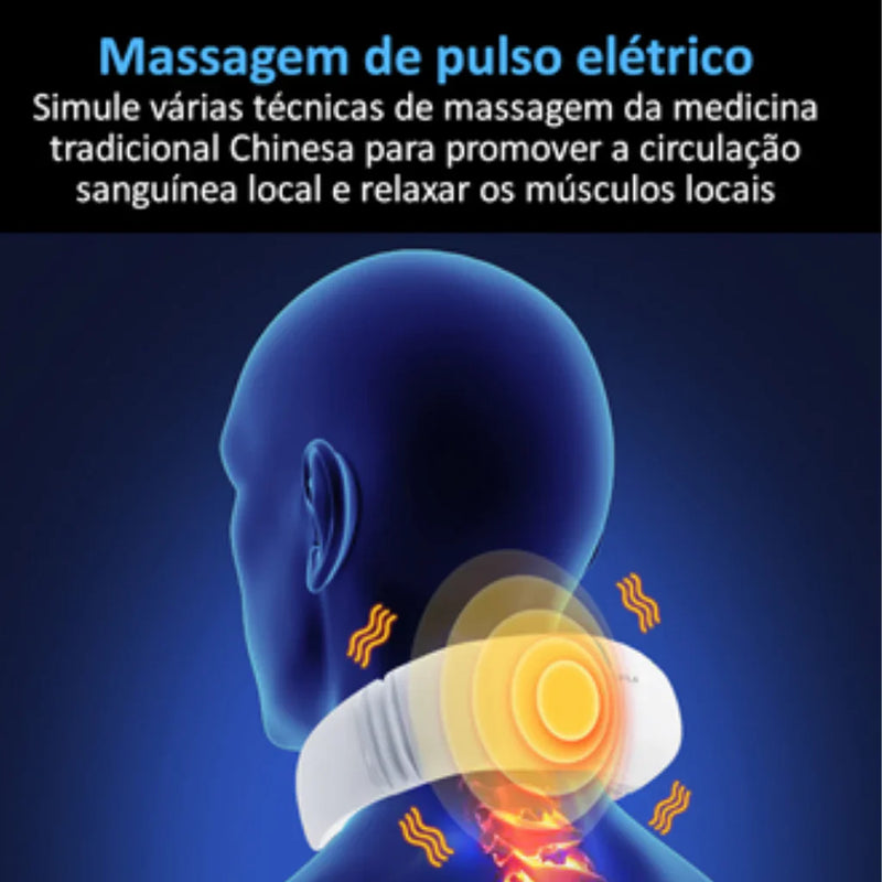 Massageador Elétrico Portátil de Pescoço - EasyNeck 6.9 Pro - com 6 modos e 9 níveis