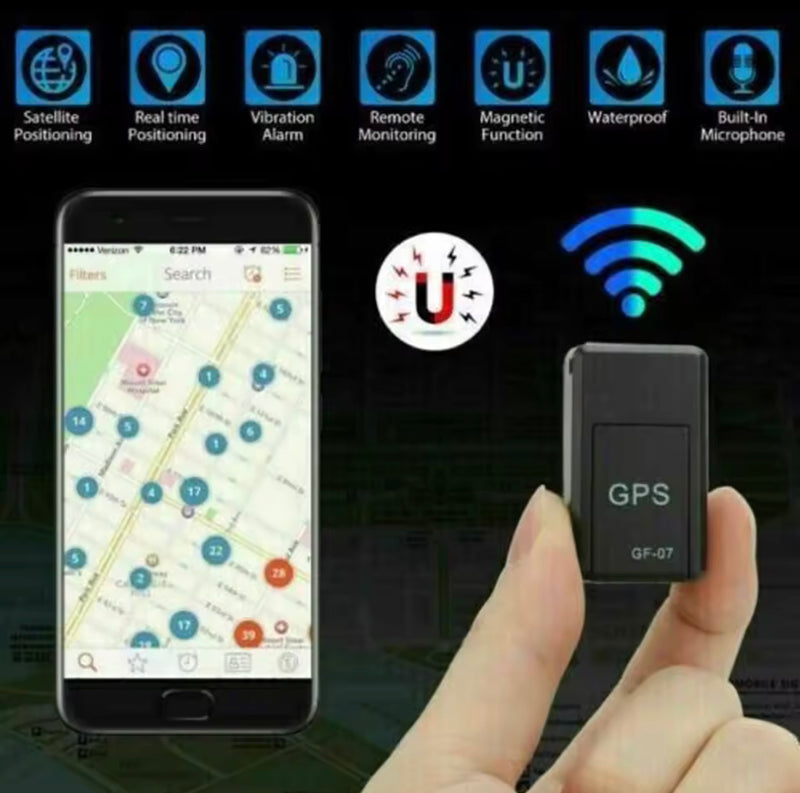 Gf07 Magnético Mini Rastreador de Carro - GPS Dispositivo Localizador de Rastreamento em Tempo Real -  Rastreador de Animais  de Estimação.