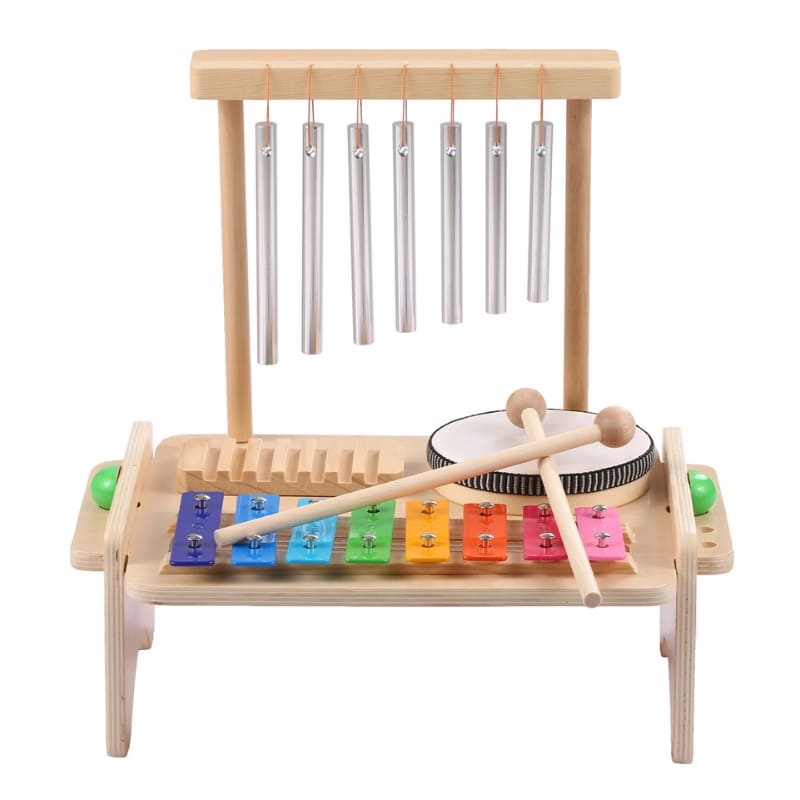 Brinquedo Musical de Madeira 4 em 1 - WoodBeats