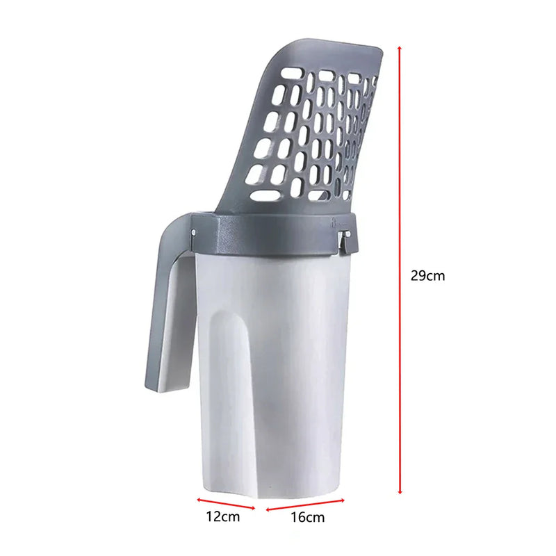 Pá Higiênica para Gatos PetScoop - Dispenser Embutido + Saco Coletor Descartável