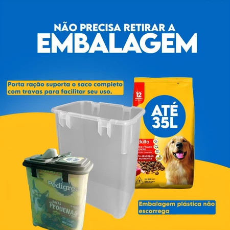 Porta ração protetor de insetos para cães - 35L